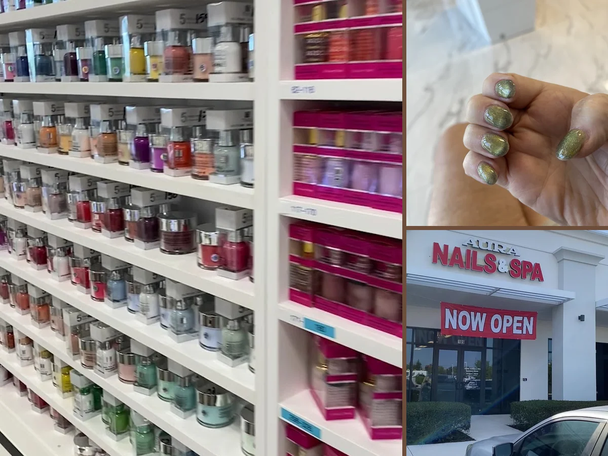 Clean nail salon interior with modern decor.